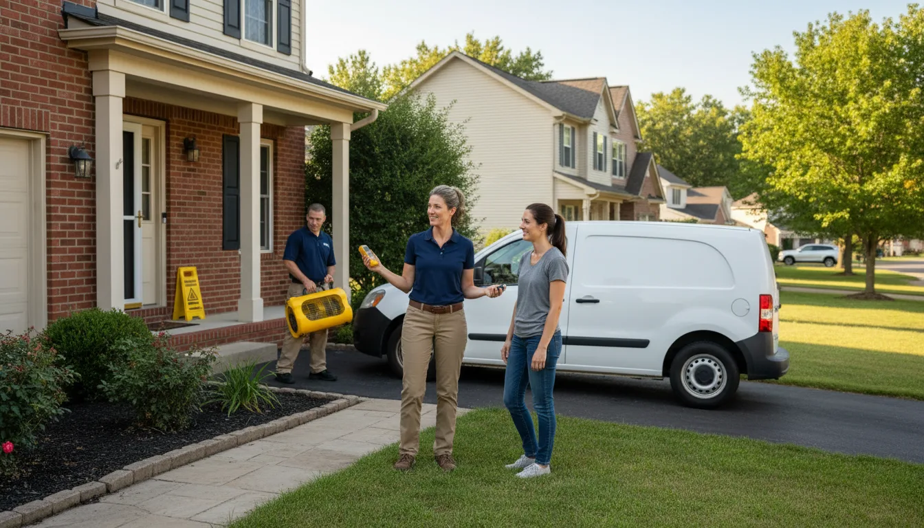 Residential water damage restoration in Alto Pass, IL